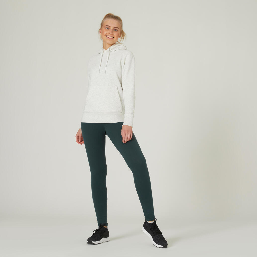 Legging Coton Extensible Fitness Taille Haute avec Mesh Vert