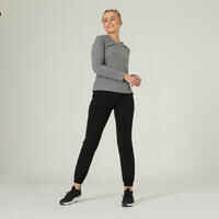 Women's Fitness Jogging Bottoms 100 - Black