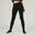 Pantalon Jogging Slim bas zippé Fitness Femme - 520 noir