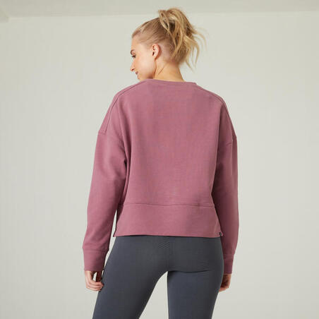 Sweat Loose Fitness Femme - 120 raisin