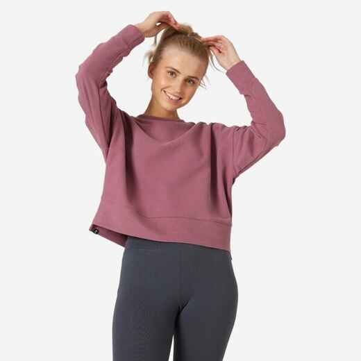 
      Women's Loose-Fit Fitness Sweatshirt 120 - Grape
  