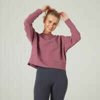 Women's Loose-Fit Fitness Sweatshirt 120 - Grape