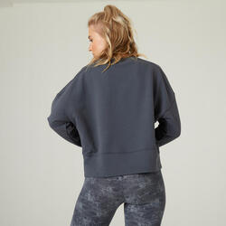 Sweat Loose Fitness Femme - 120 gris