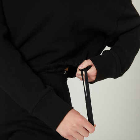 Women's Cropped Fitness Sweatshirt 520 - Black