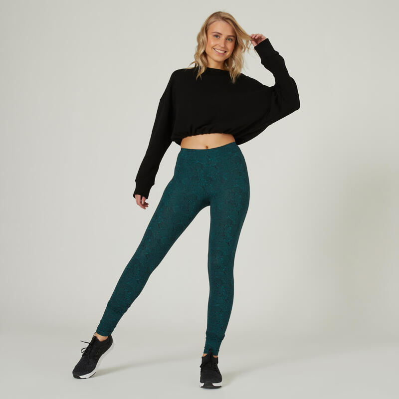 Leggings Damen Slim - 500 Fit+ grün