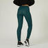 Women Gym Cotton Legging 500- Green