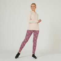 Legging slim Fitness femme Fit+ - 500 Imprimé violet