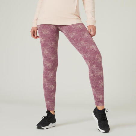 Tights Fitness bomull Fit+ Dam lila