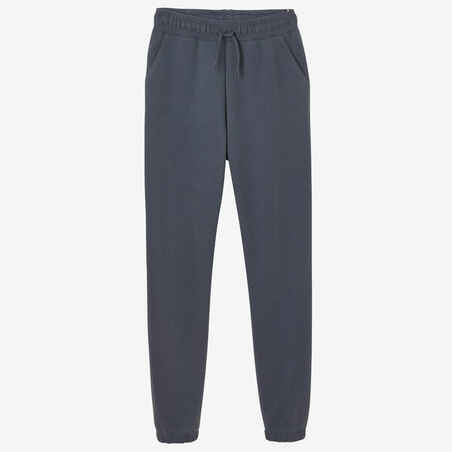 Women's Loose-Fit Fitness Jogging Bottoms 520 - Abyss Grey - Decathlon