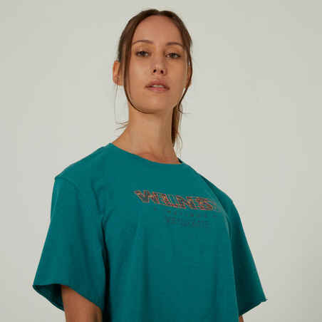 T-Shirt Damen Crop Top - 520 hellgrau 