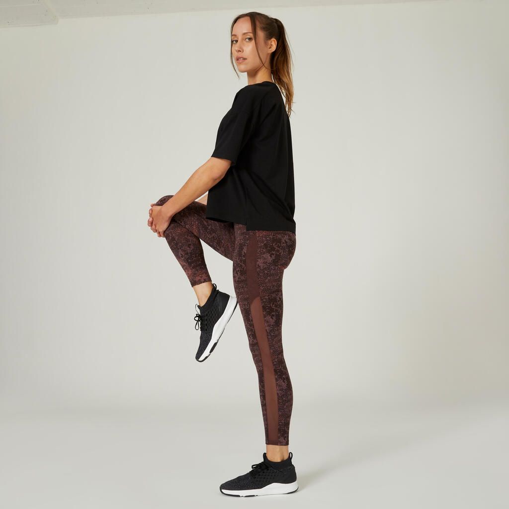 7/8 Leggings - Brown with Print