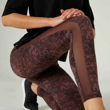 7/8 Leggings - Brown with Print