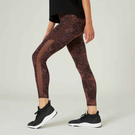 7/8 Leggings - Brown with Print