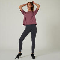 T-shirt Loose fitness femme - 520 Violet raisin