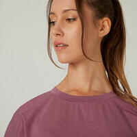 Women's Loose-Fit Fitness T-Shirt 520 - Grape