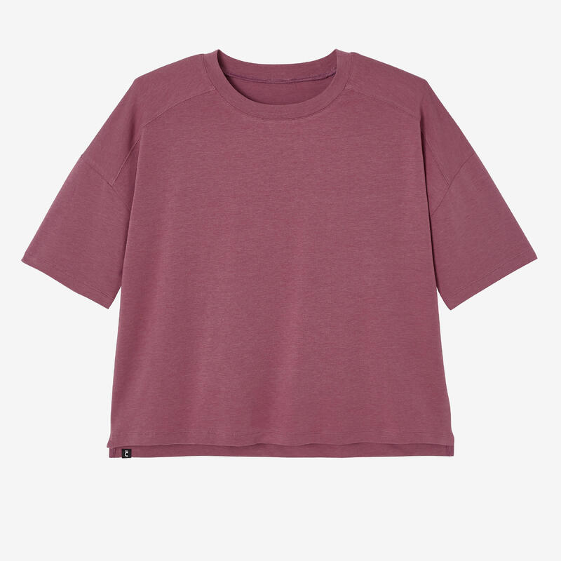 T-shirt Loose fitness femme - 520 Violet raisin