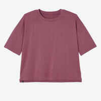 Women's Loose-Fit Fitness T-Shirt 520 - Grape