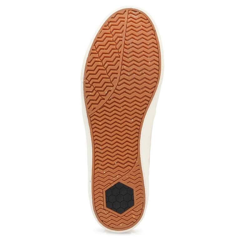 Chaussures basses skateboard-longboard adulte VULCA 100 grège