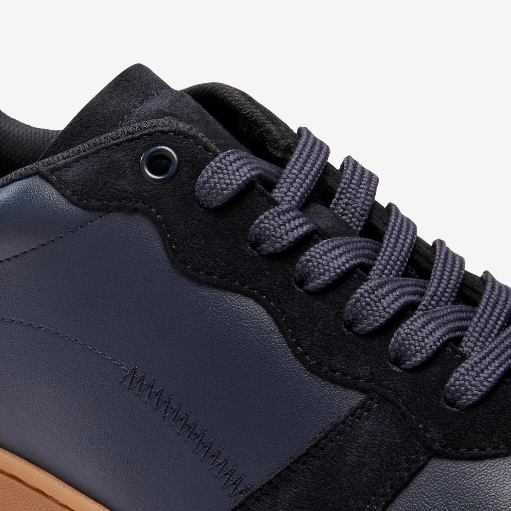 MEN'S WALK PROTECT LEATHER TRAINERS - NAVY BLUE