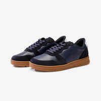 MEN'S WALK PROTECT LEATHER TRAINERS - NAVY BLUE