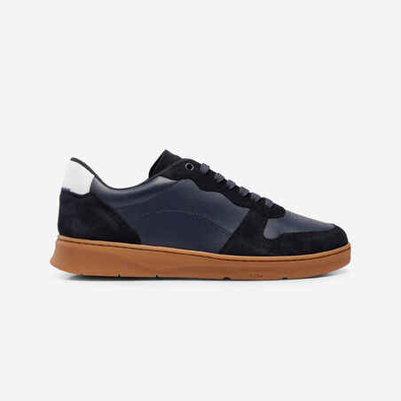 MEN'S WALK PROTECT LEATHER TRAINERS - NAVY BLUE