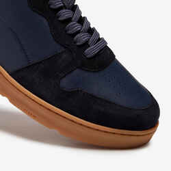 MEN'S WALK PROTECT LEATHER TRAINERS - NAVY BLUE