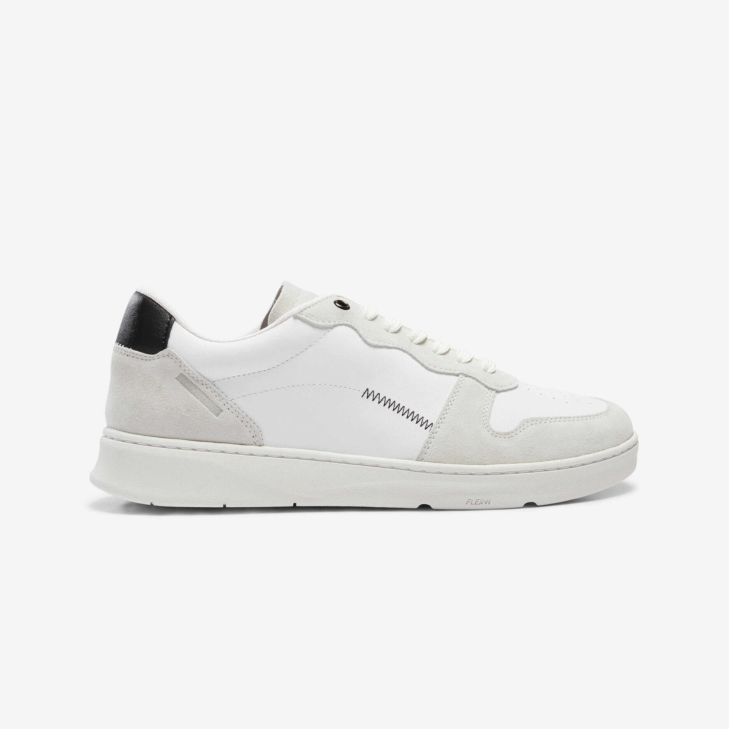 KALENJI MEN'S WALK PROTECT LEATHER TRAINERS - WHITE