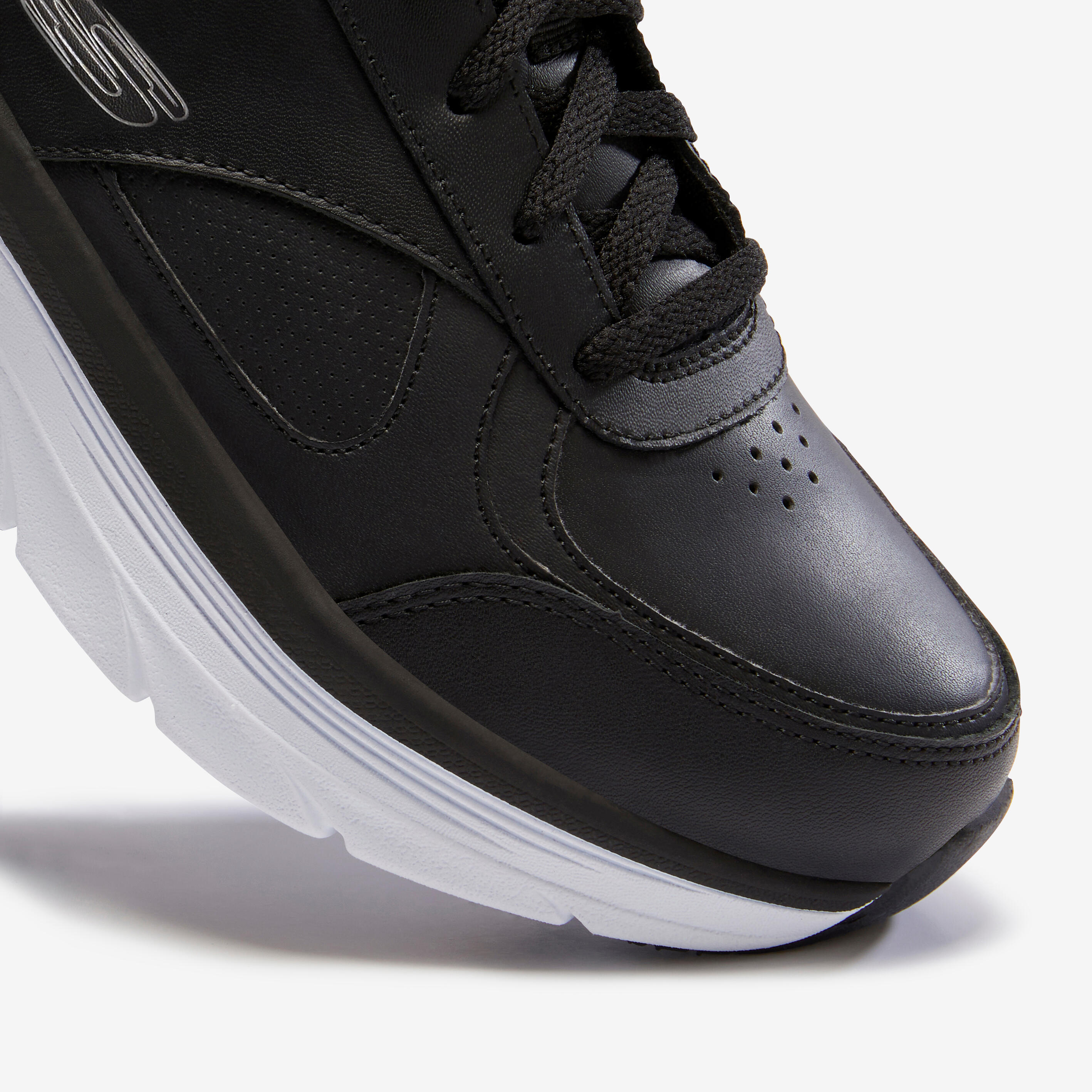 Women's Shoes Skechers D'Lux Walker - black leather  3/8