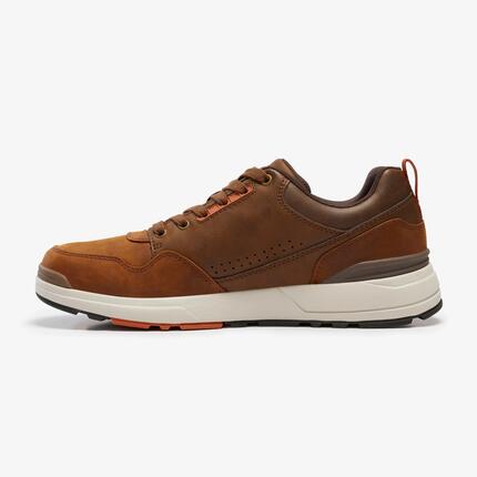 Zapatillas Caminar Skechers Rozier Hombre Marrón Piel