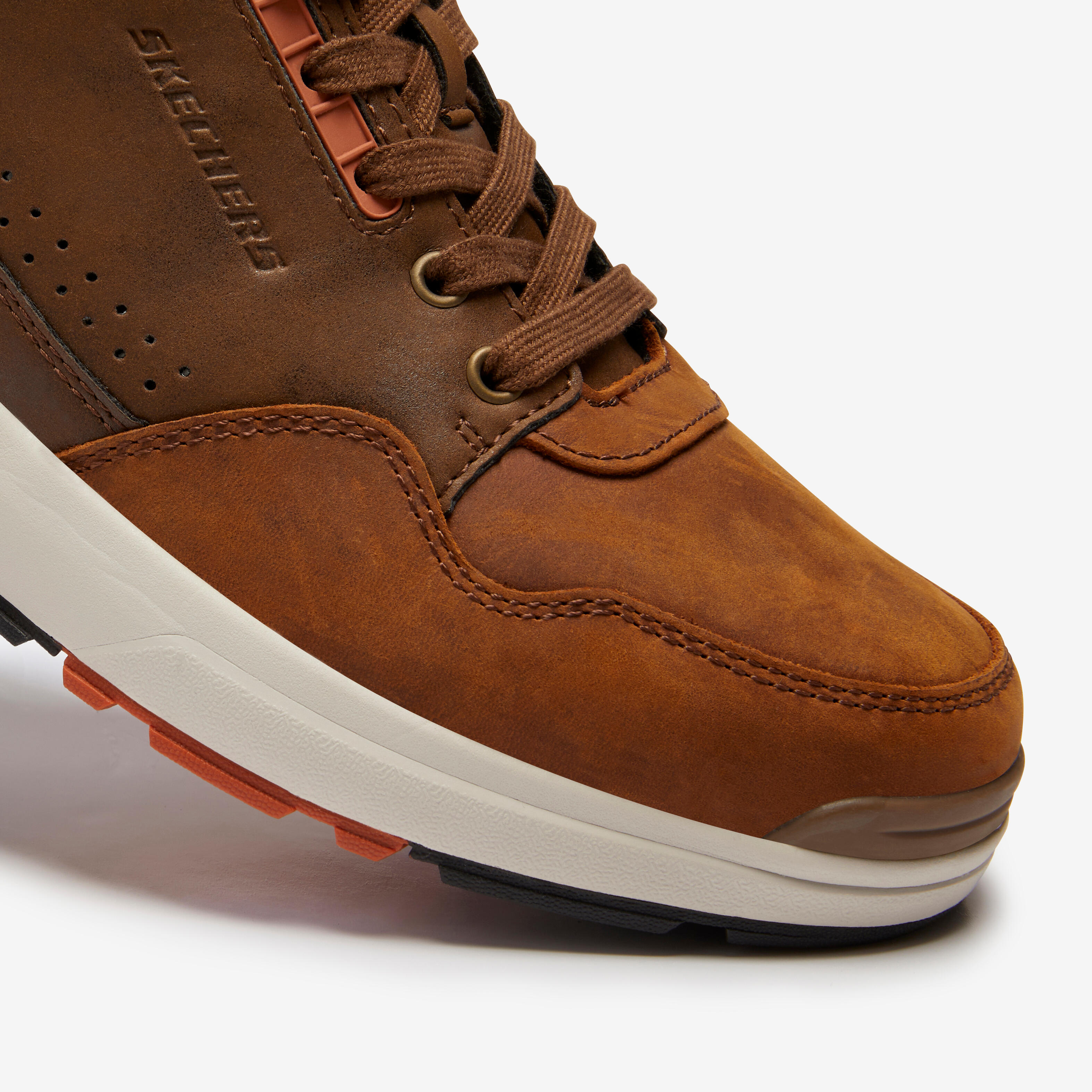 Men's walking shoes, Rozier brown leather