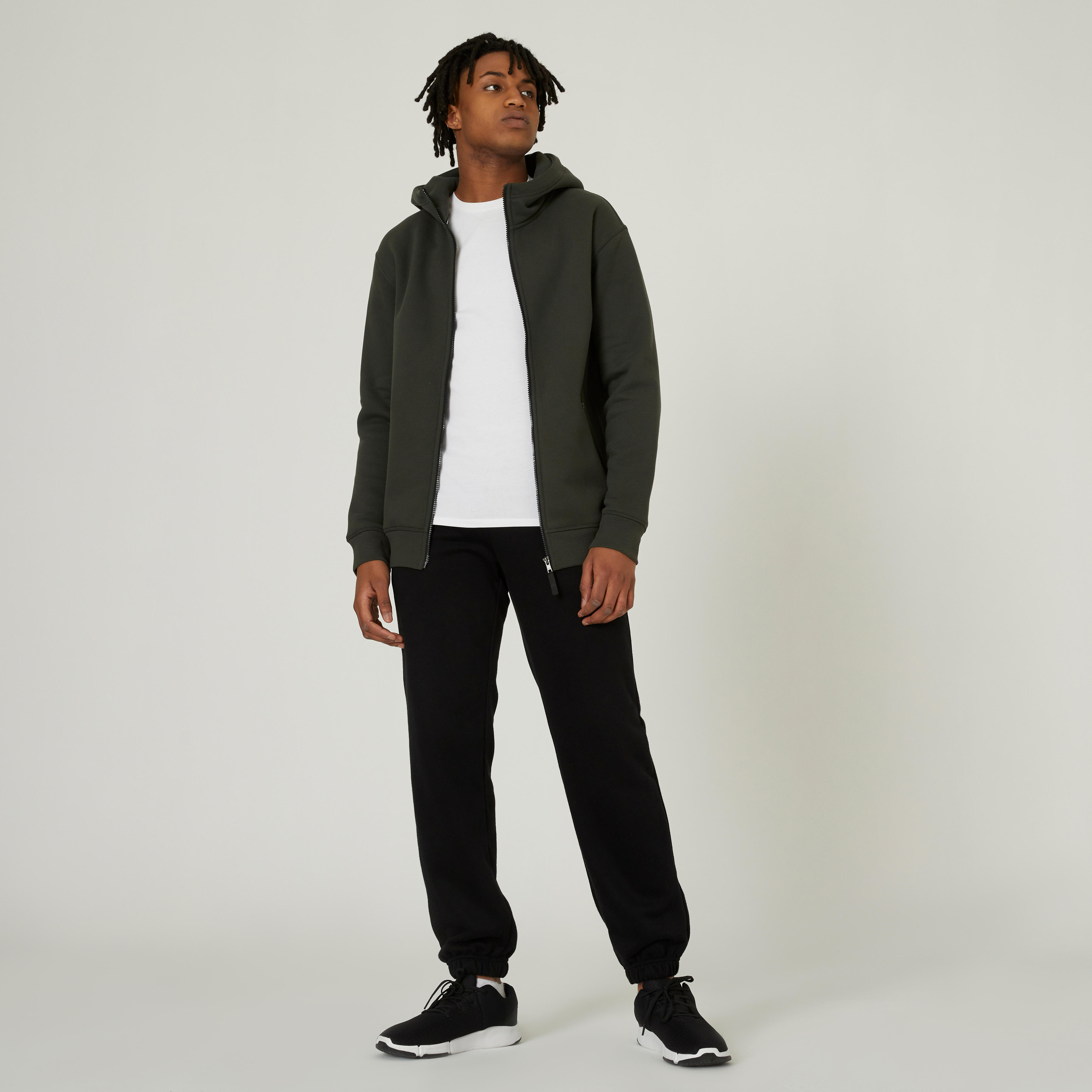 Men’s Warm Zip-Up Hoodie, 520 - DOMYOS