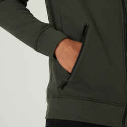 Men's Zip-Up Fitness Hoodie 520 - Khaki