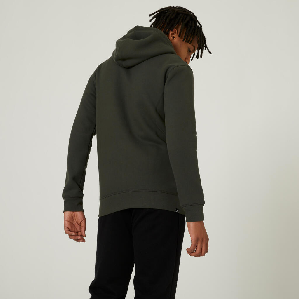 Men's Zip-Up Fitness Hoodie 520 - Khaki