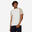Camiseta fitness manga corta cuello redondo algodón Hombre 520 beige