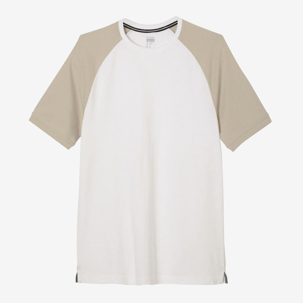 Men's Fitness T-Shirt 520 - White/Beige