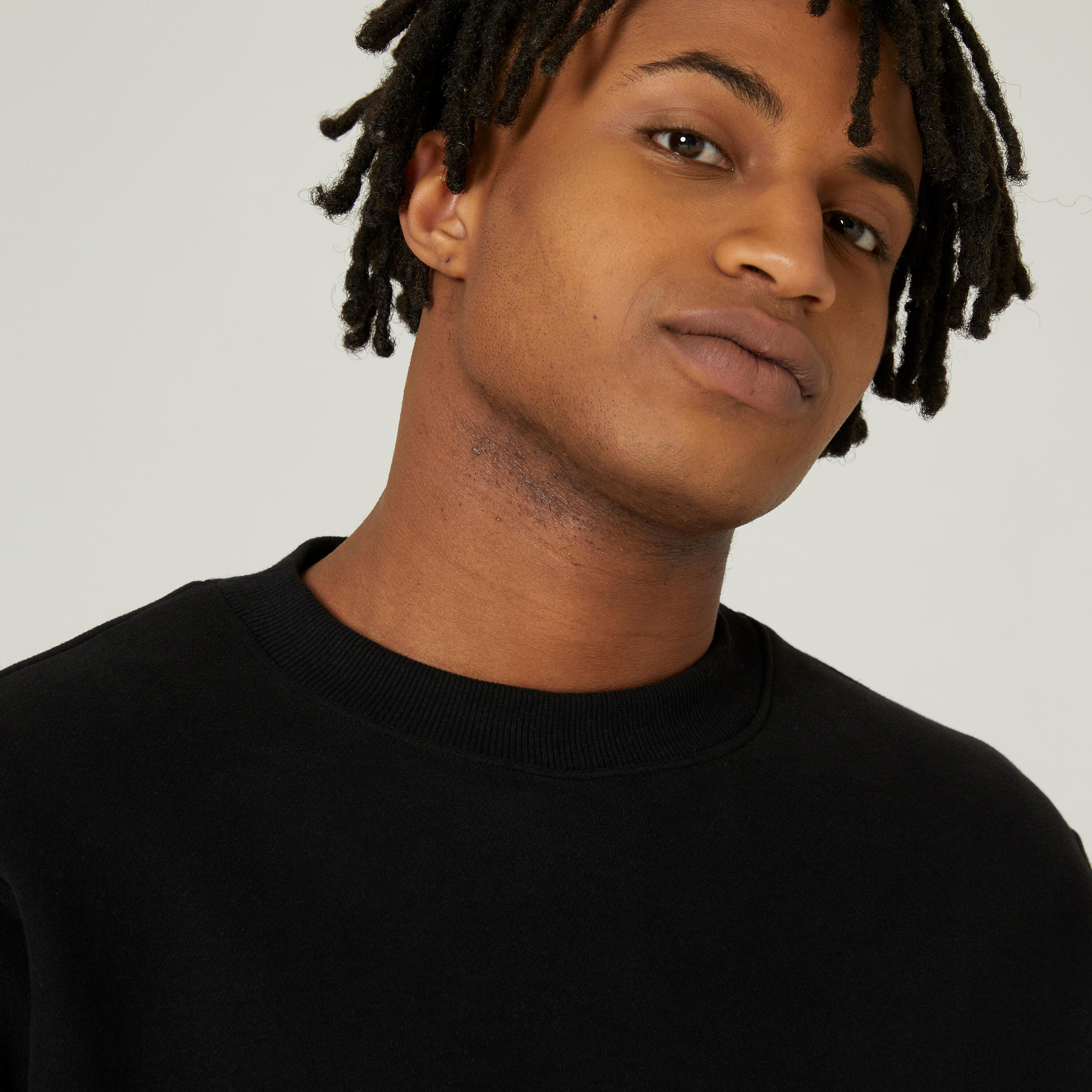 Men's Fitness Sweatshirt Crew 520 - Black 3/8