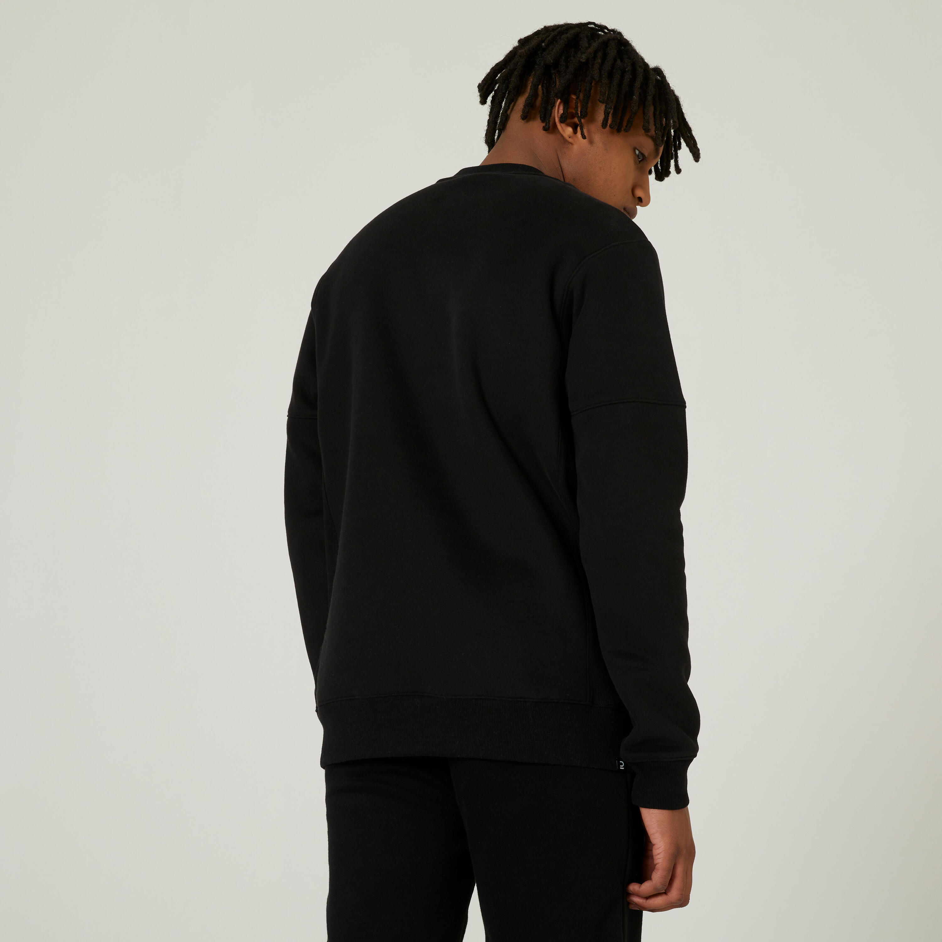 Men's Fitness Sweatshirt Crew 520 - Black 2/8