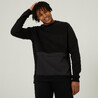 Men's Gym Cotton Blend Sweatshirt with Kangaroo Pocket 520 - Black