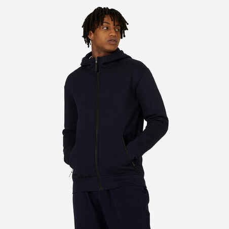 Men's Zip-Up Fitness Hoodie 520 - Dark Blue