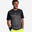 Tricou Respirant Padel PTS500 Gri-Negru Bărbați