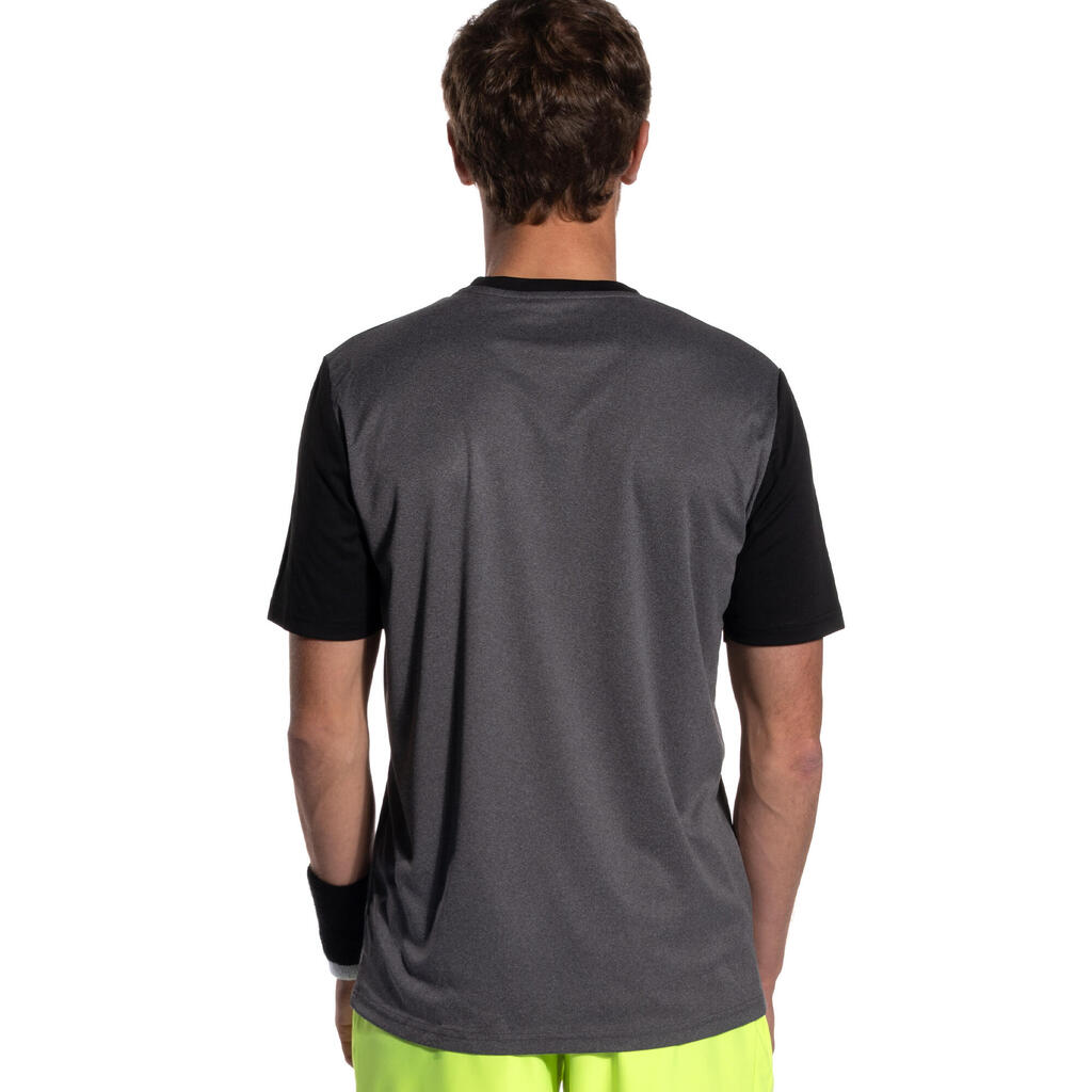 Men's Short-Sleeved Breathable Padel T-Shirt 500 - Yellow & Black