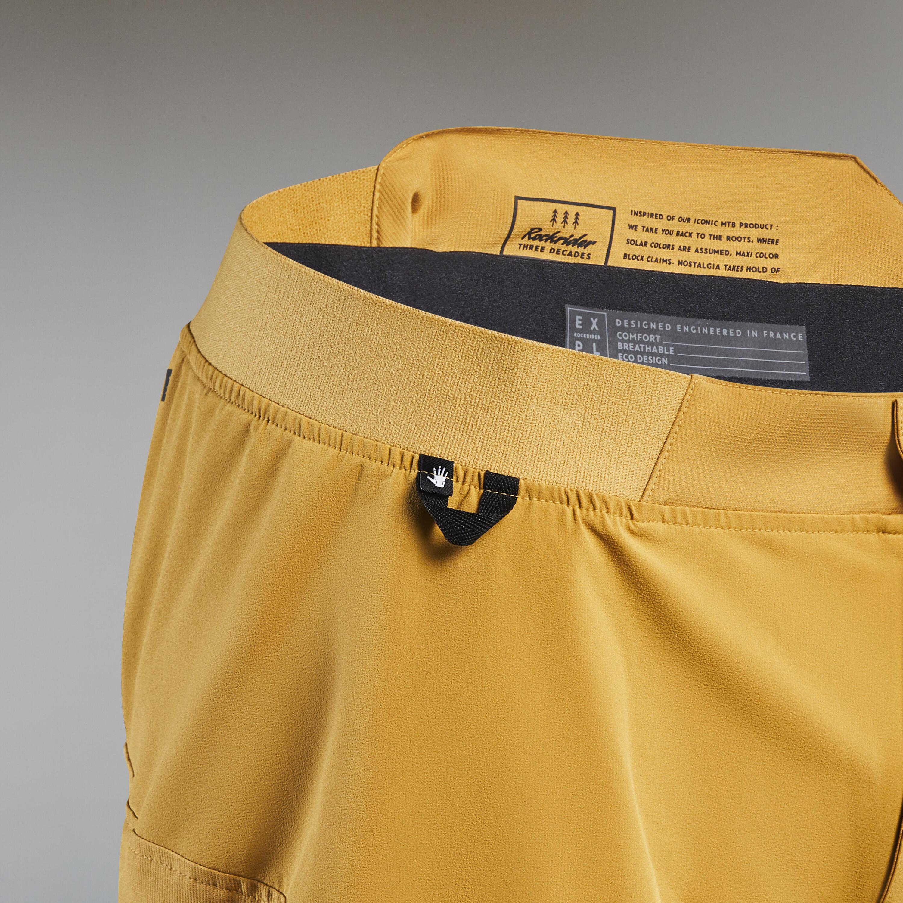 Men's Mountain Bike Shorts EXPL 500 - Yellow 9/11