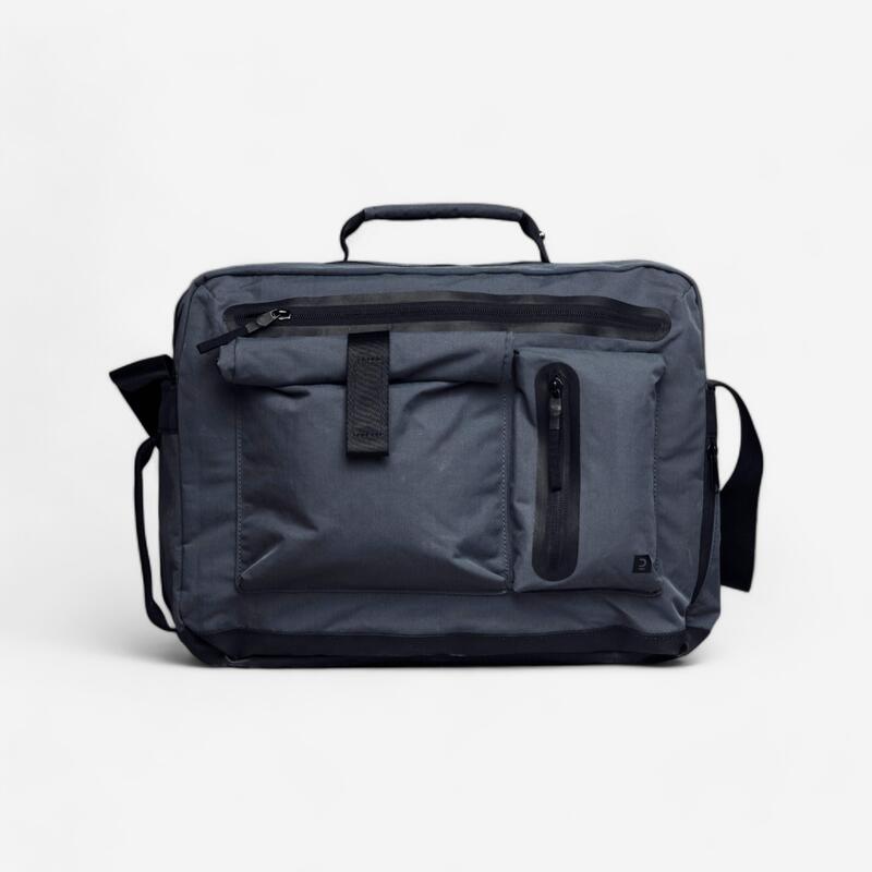 Schoudertas rugzak voor wandelen in de stad Backenger 20 l textiel marineblauw