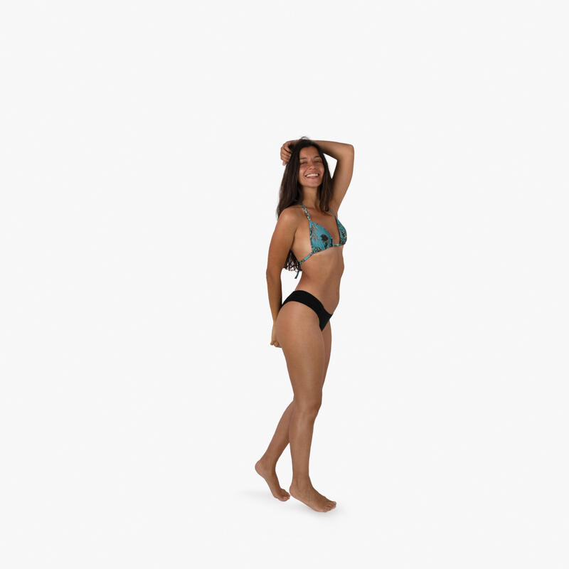 Bikini Brasil Cuecas Franzida Mulher Preto