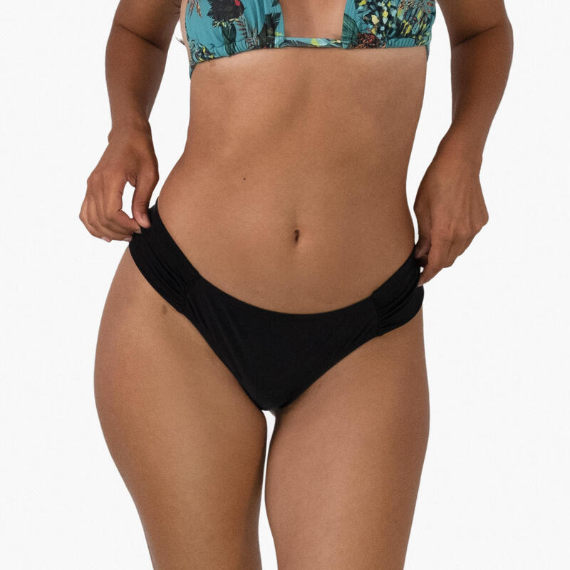 Bikini Brasil Cuecas Franzida Mulher Preto