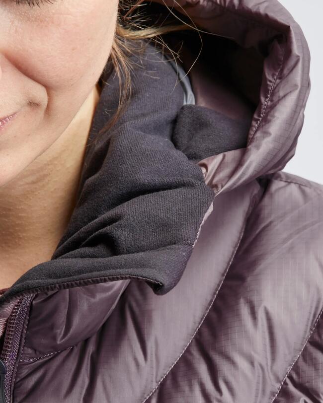 Women’s mountain trekking hooded down jacket - MT500 -10°C