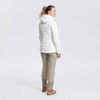 Women’s mountain trekking hooded down jacket - MT500 -10°C