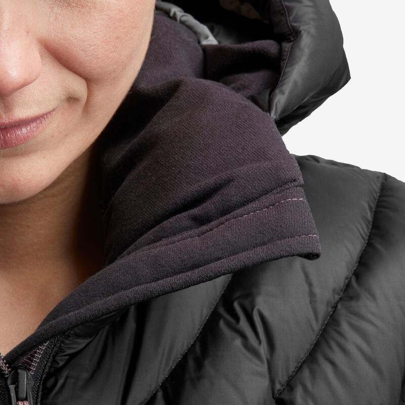 Daunenjacke Damen Kapuze bis -10 °C Trekking ‒ MT500 