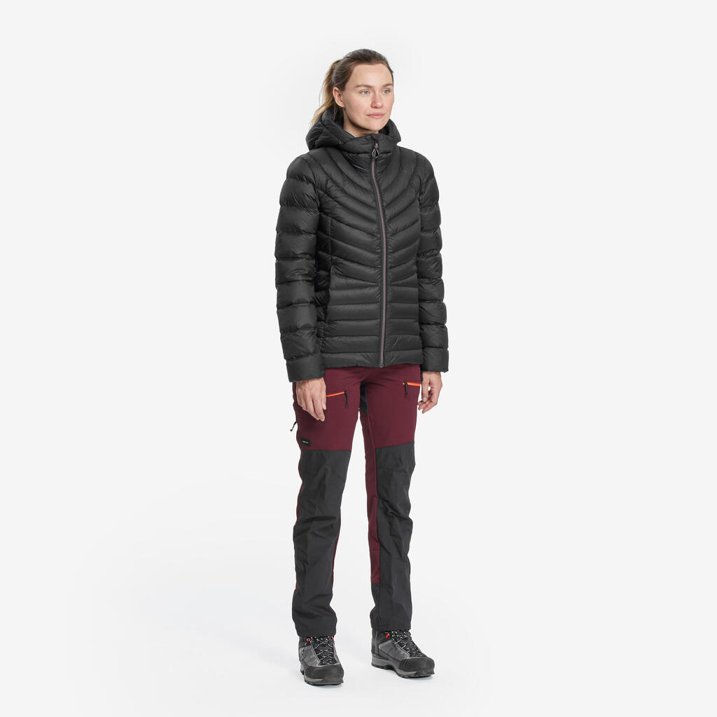 Daunenjacke Damen Kapuze bis -10 °C Trekking ‒ MT500 