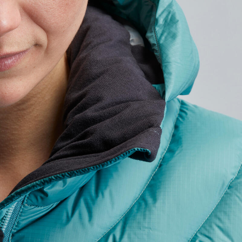 Women’s mountain trekking hooded down jacket - MT500 -10°C
